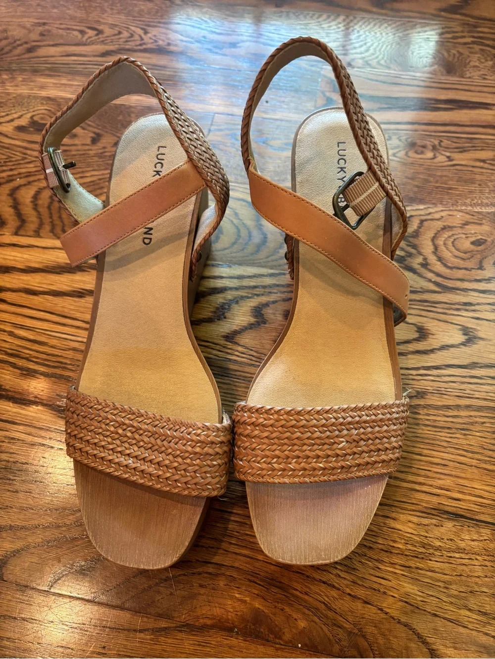 Lucky Brand Women's Brown Braided Wedges